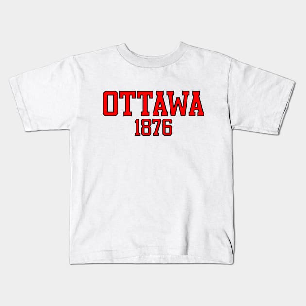 Ottawa 1876 (White) Kids T-Shirt by GloopTrekker